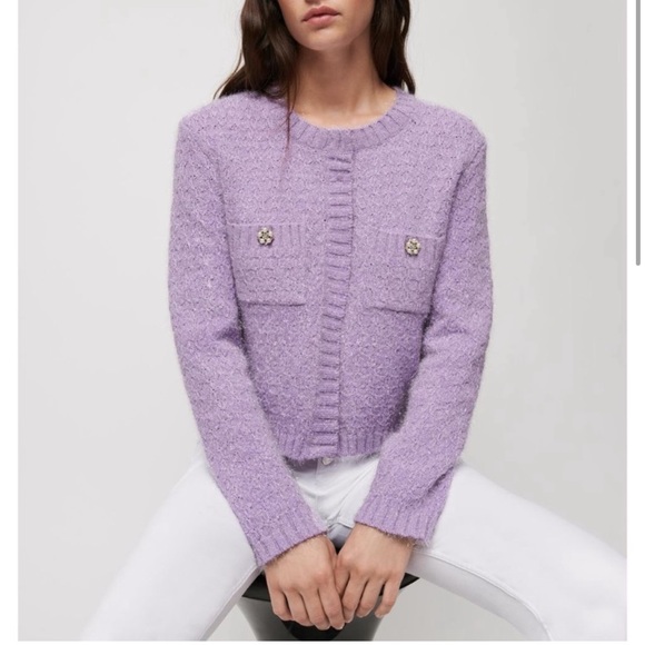 Maje Cardigan purple - Picture 1 of 4